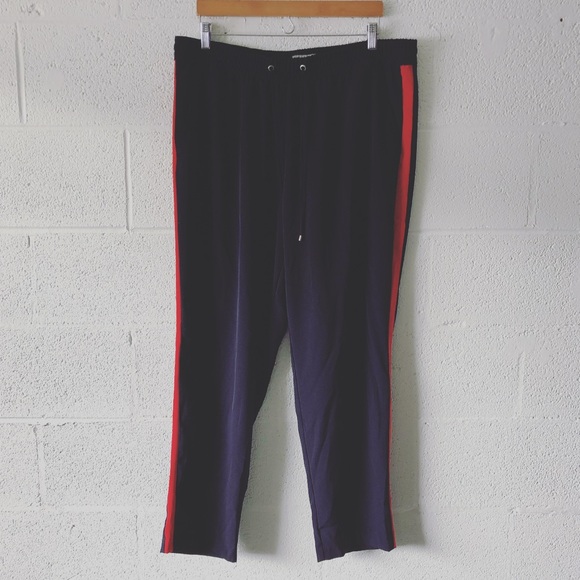 Nine Eight navy red striped pull on joggers sz: 18 - Picture 6 of 6